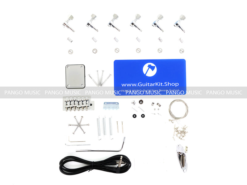 All Zebrawood Blank Headstock ST Style DIY Electric Guitar Kit (PST-567)