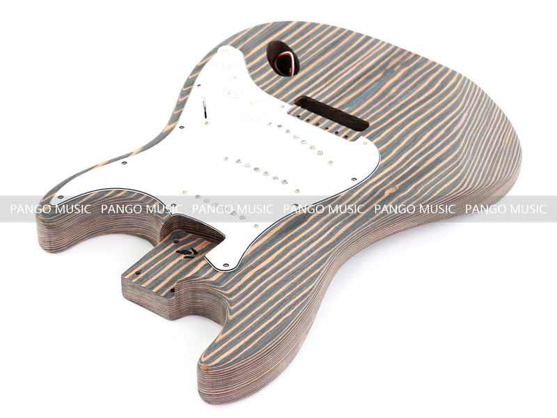 All Zebrawood Blank Headstock ST Style DIY Electric Guitar Kit (PST-567)