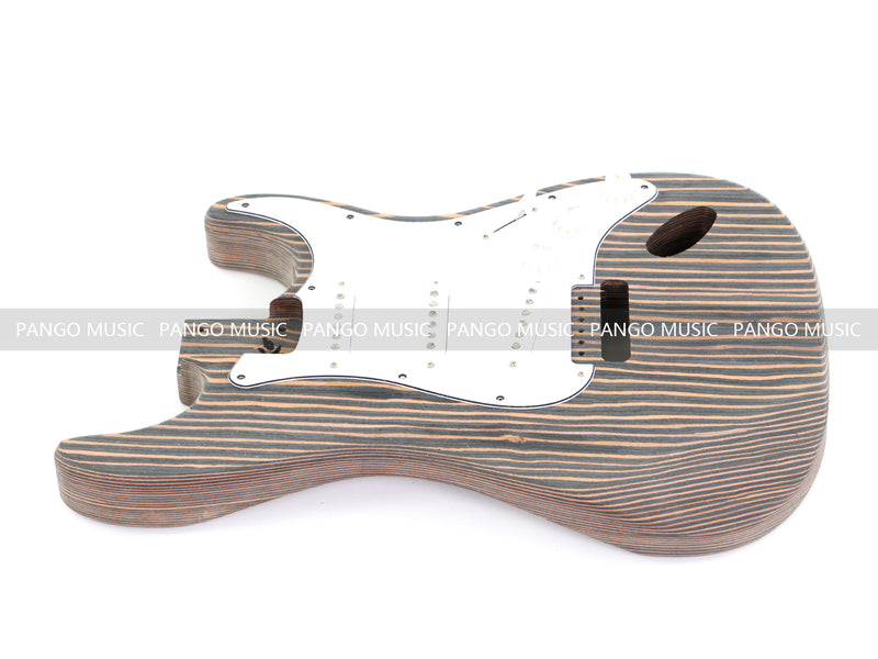 All Zebrawood Blank Headstock ST Style DIY Electric Guitar Kit (PST-567)