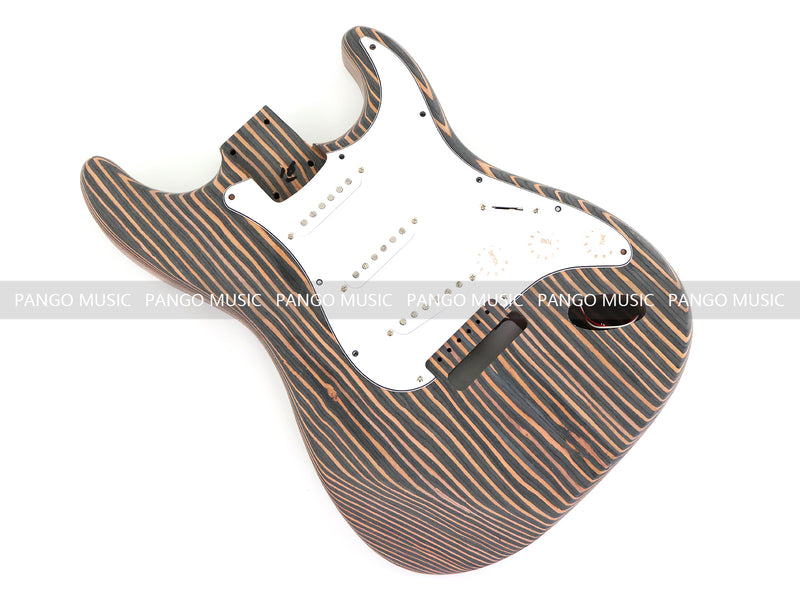All Zebrawood Blank Headstock ST Style DIY Electric Guitar Kit (PST-567)