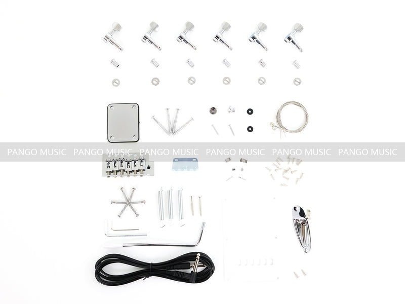 All Zebrawood Blank Headstock ST Style DIY Electric Guitar Kit (PST-567)