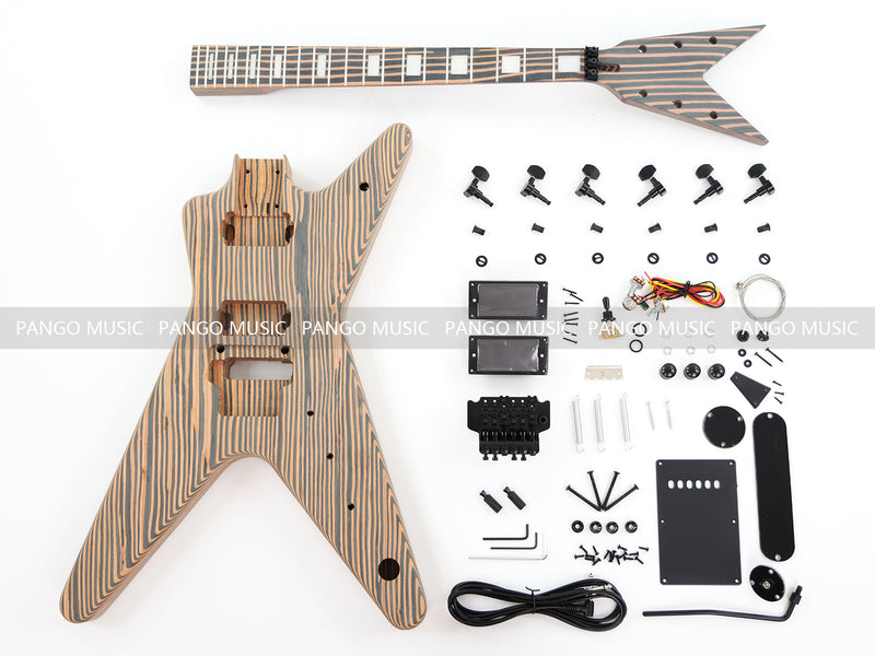 All Zebrawood DIY Electric Guitar Kit (PYX-012X)