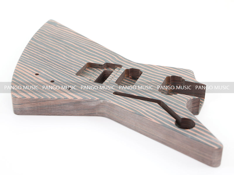 All Zebrawood Explorer Style DIY Electric Guitar Kit (PEX-230X)