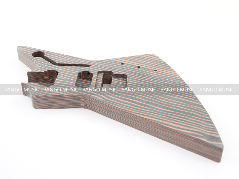 All Zebrawood Explorer Style DIY Electric Guitar Kit (PEX-230X)