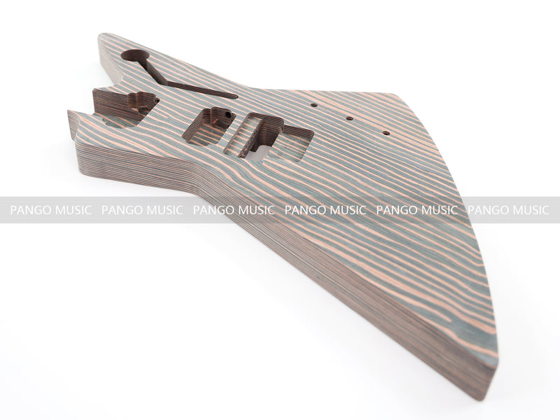 All Zebrawood Explorer Style DIY Electric Guitar Kit (PEX-230X)