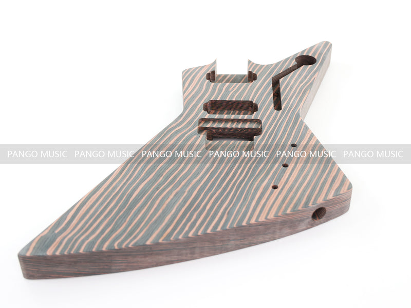 All Zebrawood Explorer Style DIY Electric Guitar Kit (PEX-230X)