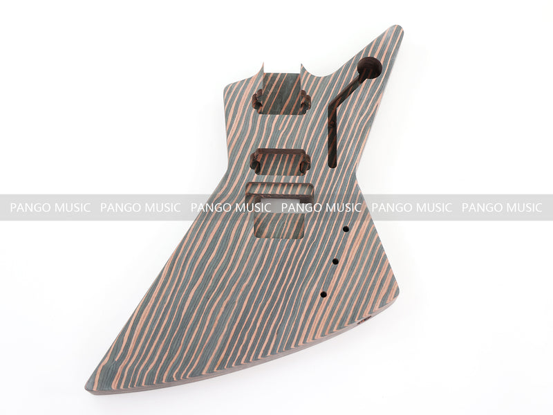 All Zebrawood Explorer Style DIY Electric Guitar Kit (PEX-230X)