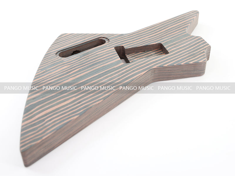 All Zebrawood Explorer Style DIY Electric Guitar Kit (PEX-230X)