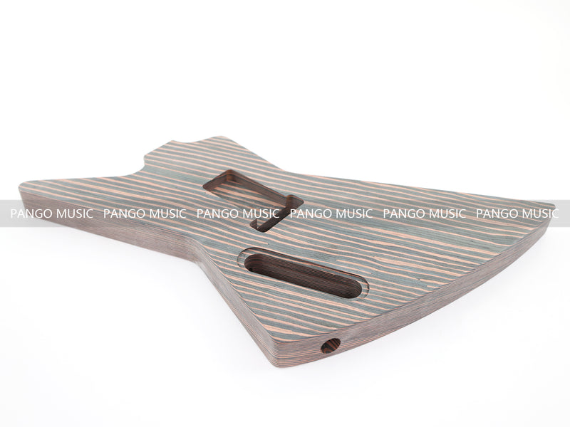 All Zebrawood Explorer Style DIY Electric Guitar Kit (PEX-230X)