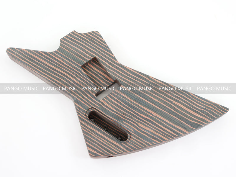 All Zebrawood Explorer Style DIY Electric Guitar Kit (PEX-230X)
