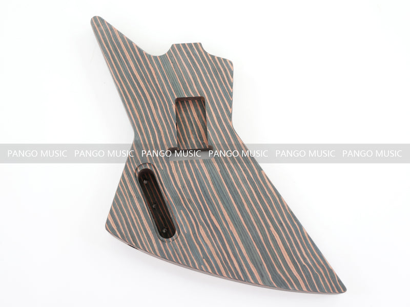 All Zebrawood Explorer Style DIY Electric Guitar Kit (PEX-230X)
