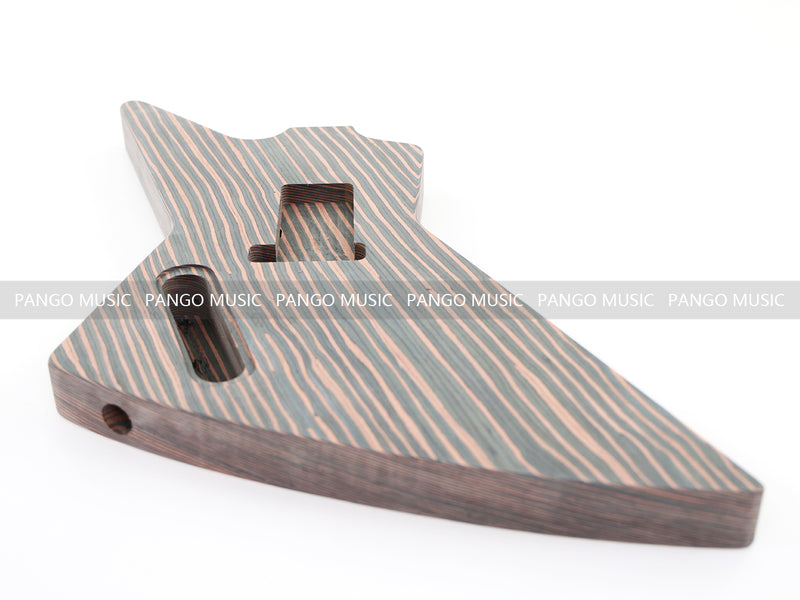 All Zebrawood Explorer Style DIY Electric Guitar Kit (PEX-230X)