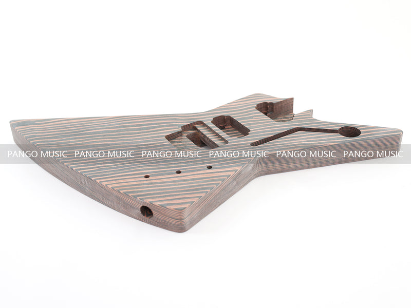 All Zebrawood Explorer Style DIY Electric Guitar Kit (PEX-230X)