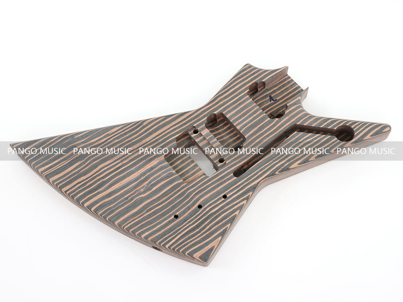 All Zebrawood Explorer Style DIY Electric Guitar Kit (PEX-230)