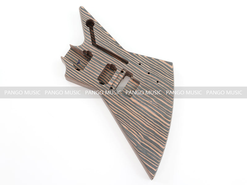All Zebrawood Explorer Style DIY Electric Guitar Kit (PEX-230)