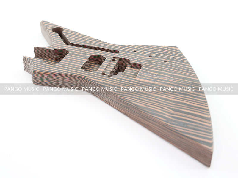 All Zebrawood Explorer Style DIY Electric Guitar Kit (PEX-230)