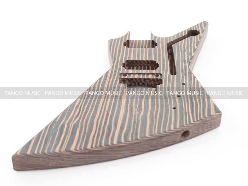 All Zebrawood Explorer Style DIY Electric Guitar Kit (PEX-230)
