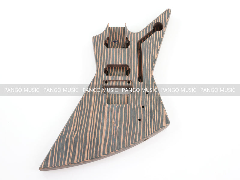 All Zebrawood Explorer Style DIY Electric Guitar Kit (PEX-230)