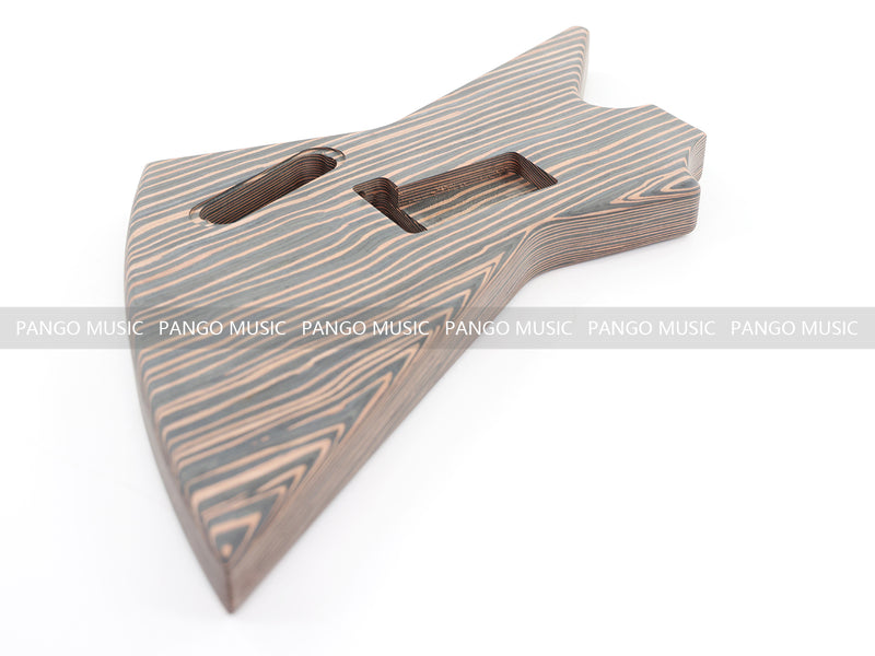 All Zebrawood Explorer Style DIY Electric Guitar Kit (PEX-230)