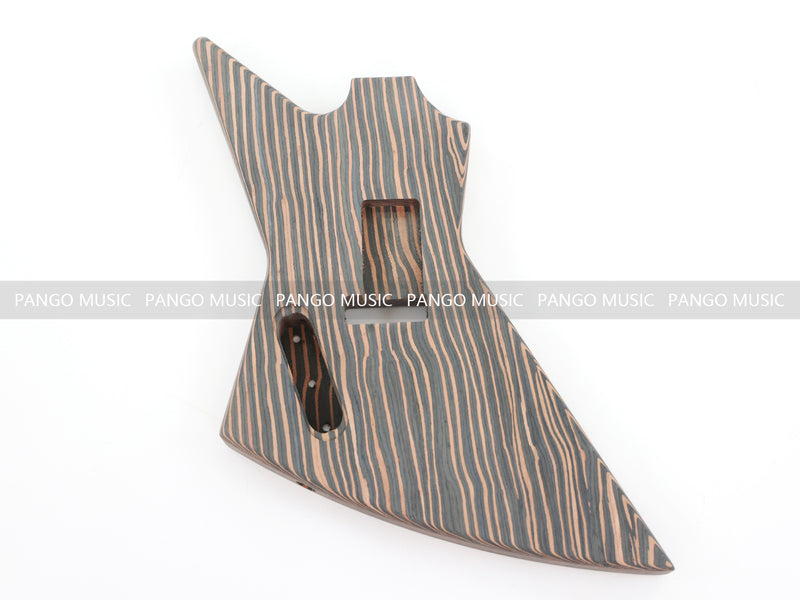 All Zebrawood Explorer Style DIY Electric Guitar Kit (PEX-230)