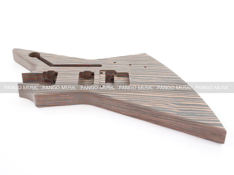 All Zebrawood Explorer Style DIY Electric Guitar Kit (PEX-230)