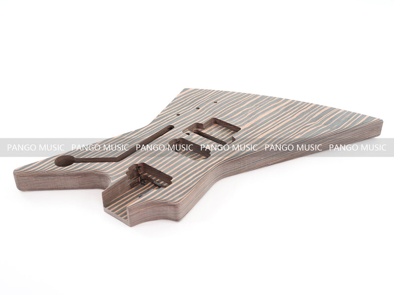 All Zebrawood Explorer Style DIY Electric Guitar Kit (PEX-230)