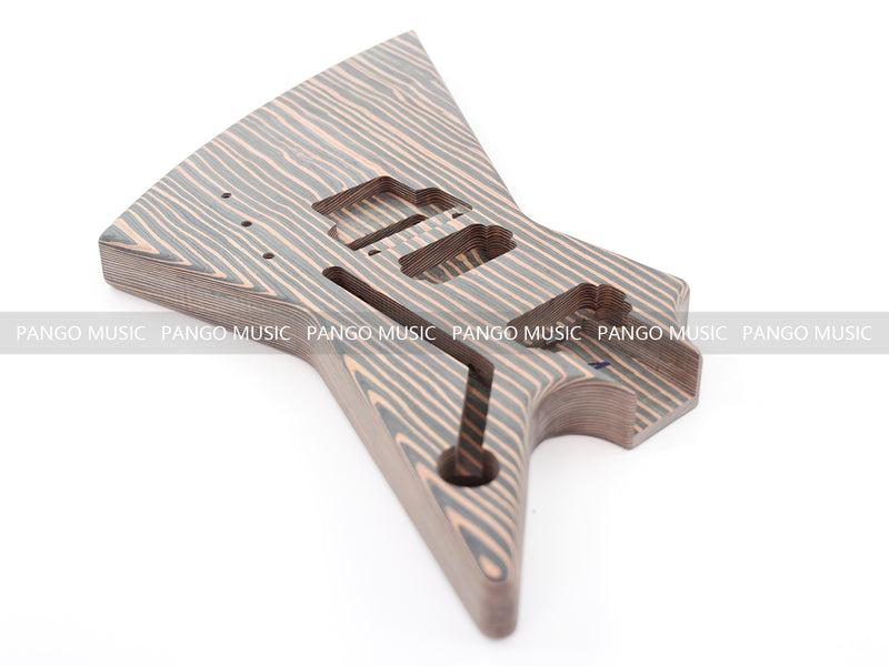 All Zebrawood Explorer Style DIY Electric Guitar Kit (PEX-230)
