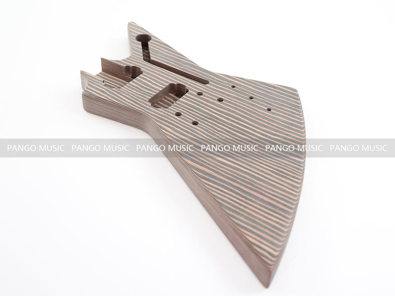 All Zebrawood Explorer Style DIY Electric Guitar Kit (PEX-228)