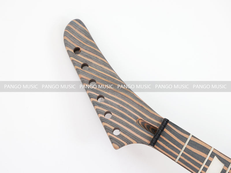 All Zebrawood Explorer Style DIY Electric Guitar Kit (PEX-228)