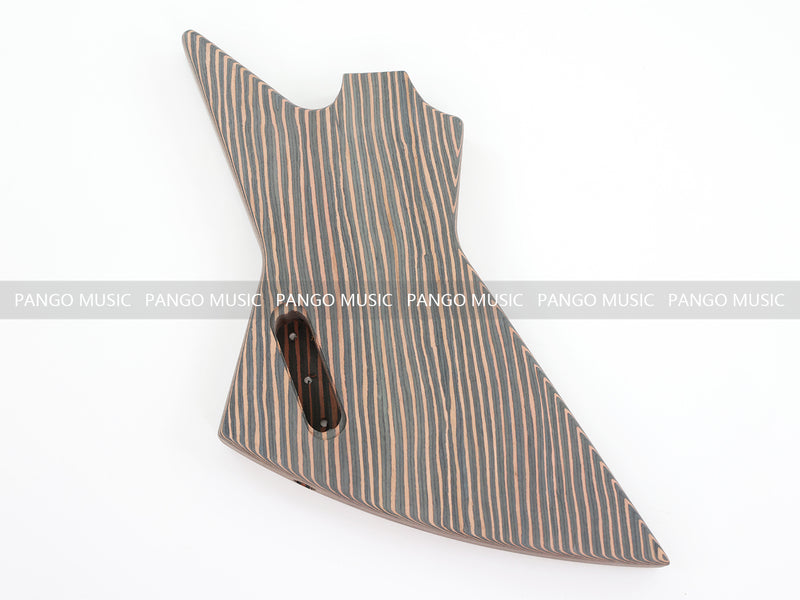 All Zebrawood Explorer Style DIY Electric Guitar Kit (PEX-228)