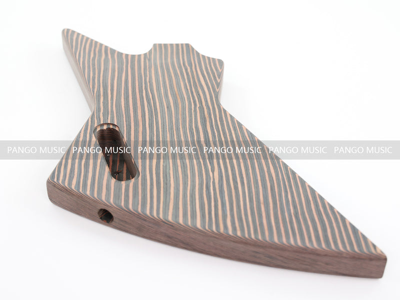All Zebrawood Explorer Style DIY Electric Guitar Kit (PEX-228)