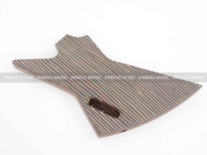 All Zebrawood Explorer Style DIY Electric Guitar Kit (PEX-228)