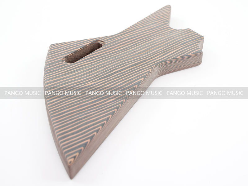 All Zebrawood Explorer Style DIY Electric Guitar Kit (PEX-228)