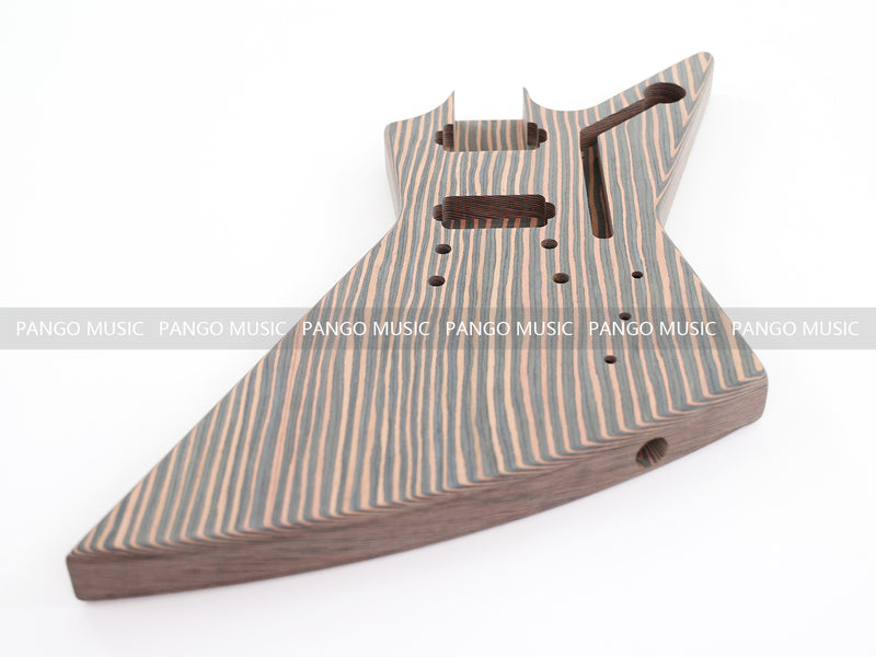 All Zebrawood Explorer Style DIY Electric Guitar Kit (PEX-228)
