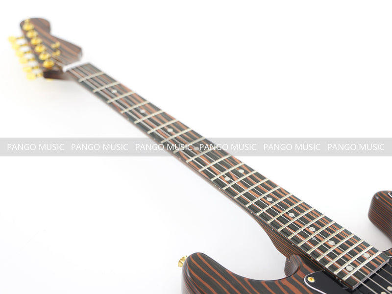 All Zebrawood Wood ST Style Electric Guitar (YMZ-084X)
