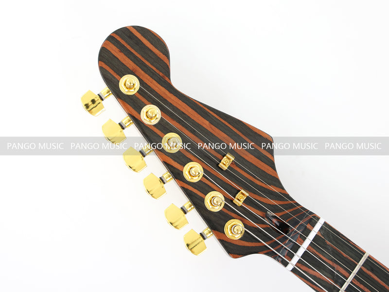 All Zebrawood Wood ST Style Electric Guitar (YMZ-084X)