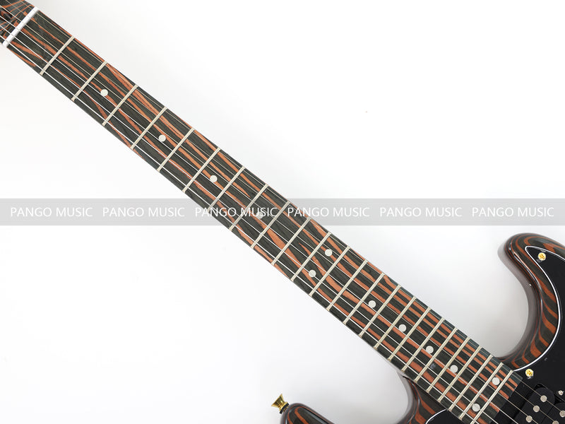 All Zebrawood Wood ST Style Electric Guitar (YMZ-084X)