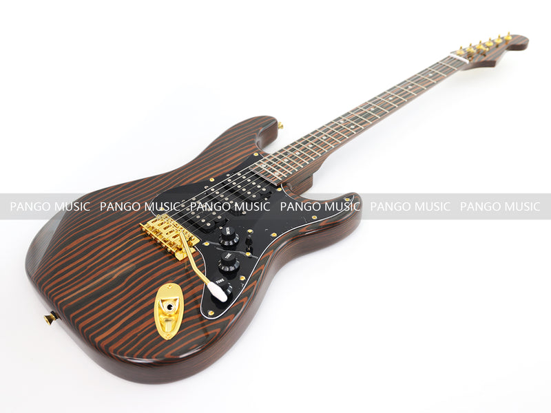 All Zebrawood Wood ST Style Electric Guitar (YMZ-084X)
