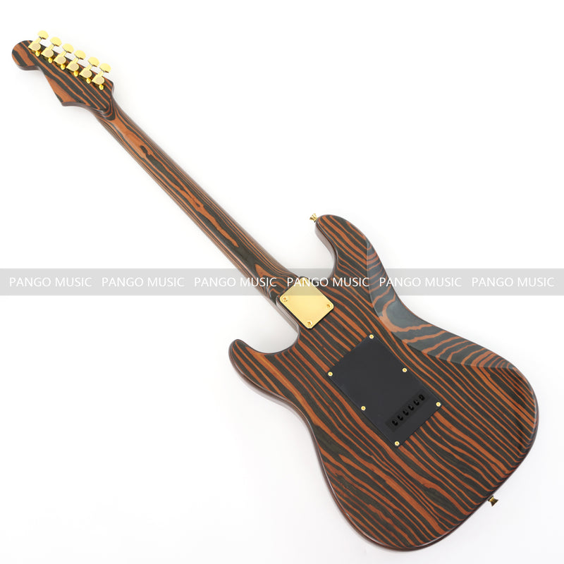 All Zebrawood Wood ST Style Electric Guitar (YMZ-084X)