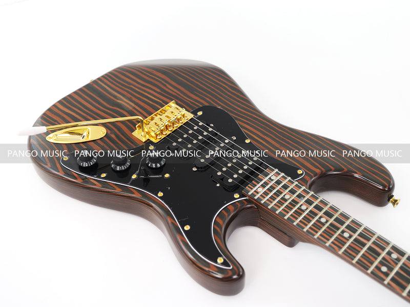All Zebrawood Wood ST Style Electric Guitar (YMZ-084X)