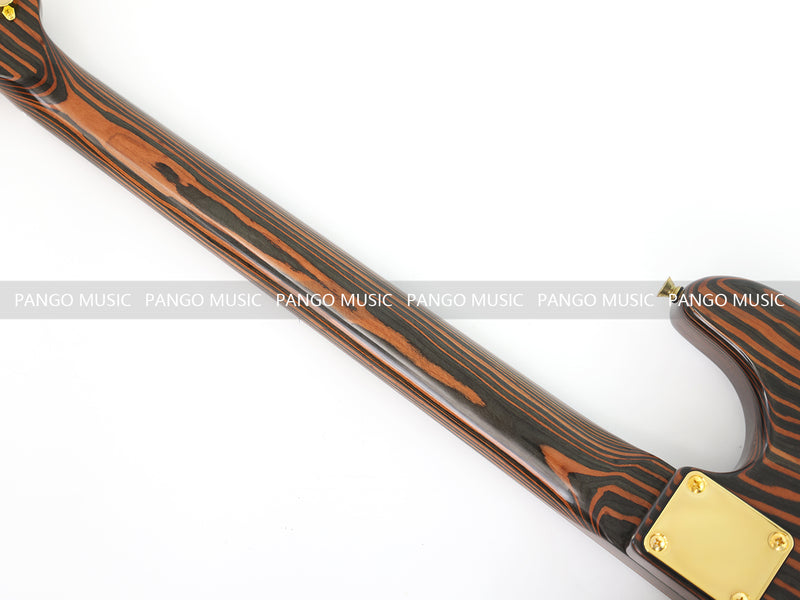 All Zebrawood Wood ST Style Electric Guitar (YMZ-084X)