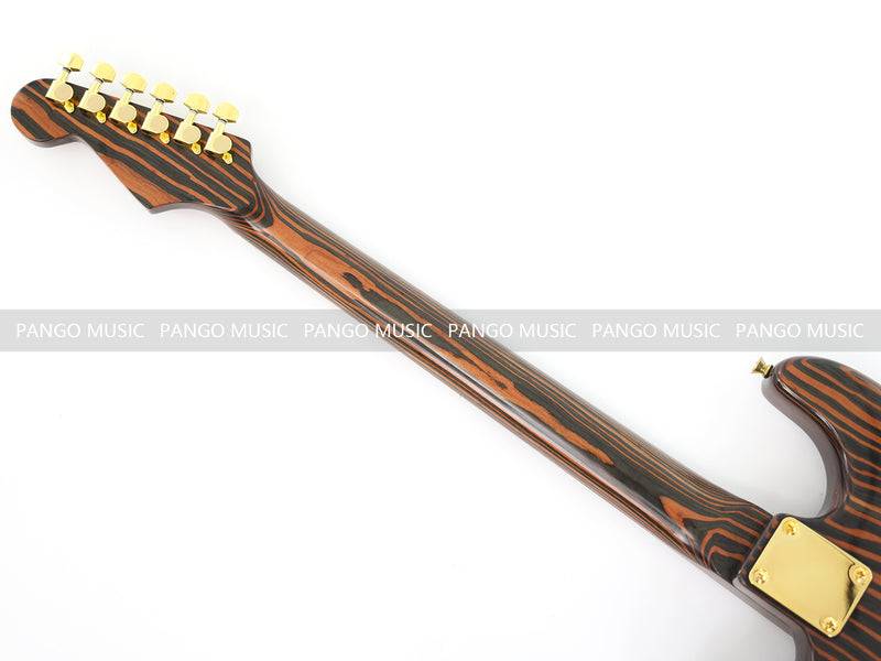 All Zebrawood Wood ST Style Electric Guitar (YMZ-084X)