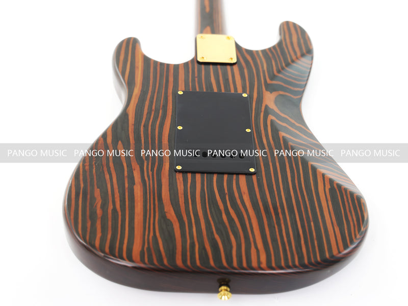 All Zebrawood Wood ST Style Electric Guitar (YMZ-084X)