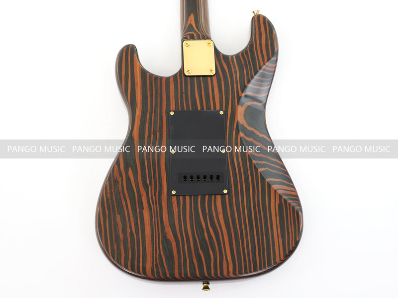All Zebrawood Wood ST Style Electric Guitar (YMZ-084X)