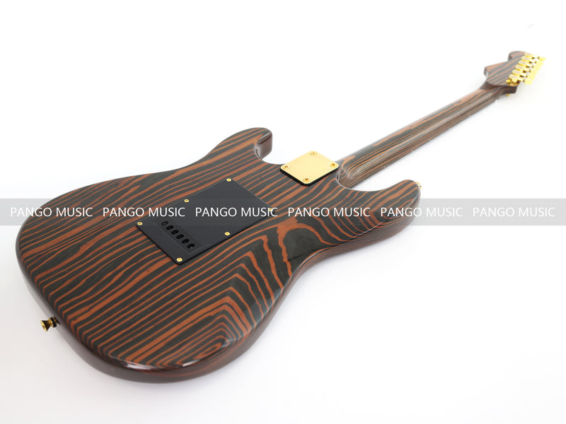All Zebrawood Wood ST Style Electric Guitar (YMZ-084X)