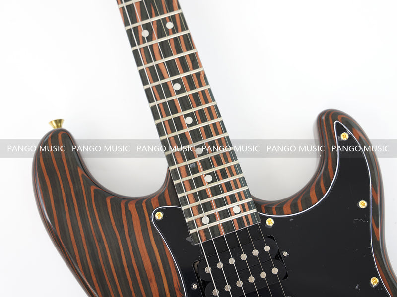 All Zebrawood Wood ST Style Electric Guitar (YMZ-084X)