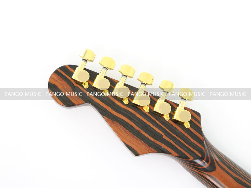 All Zebrawood Wood ST Style Electric Guitar (YMZ-084X)