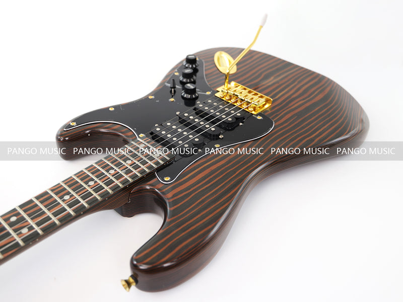 All Zebrawood Wood ST Style Electric Guitar (YMZ-084X)