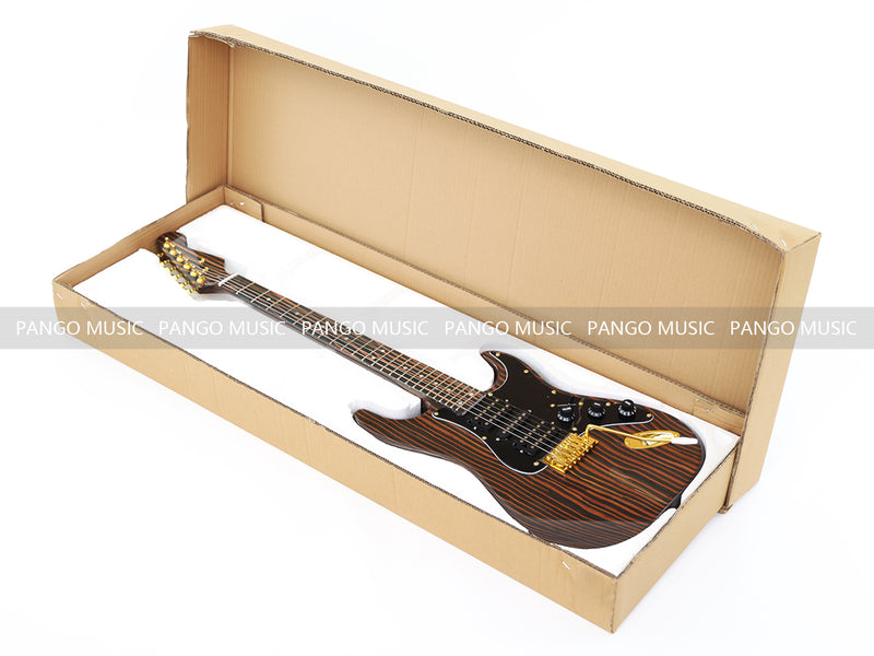 Pre-Sale All Zebrawood Wood ST-Style Electric Guitar (YMZ-084F, Fast Shipping, Tariff-free)