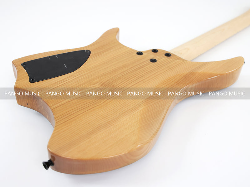 Ash Body Headless Electric Guitar with Burl Maple Top (PWT-724S)